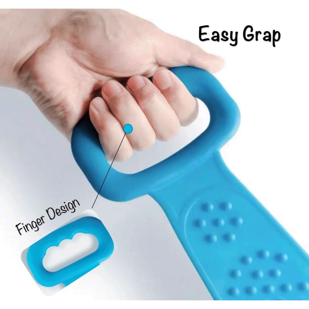 Silicone Bath Brush DualSided Exfoliating Scrubber For Body Wash Back 5