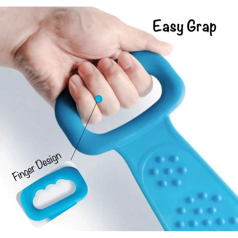 Silicone Bath Brush DualSided Exfoliating Scrubber For Body Wash Back 5