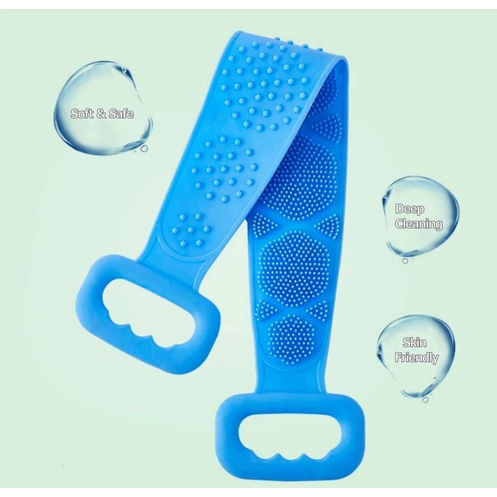 Silicone Bath Brush DualSided Exfoliating Scrubber For Body Wash Back 6