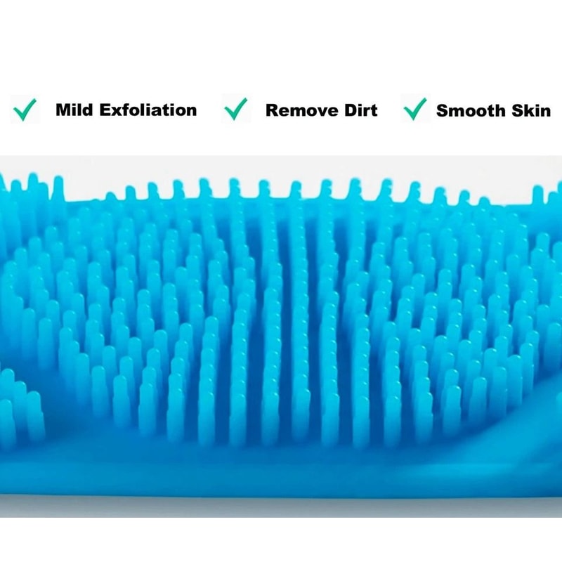 Silicone Bath Brush DualSided Exfoliating Scrubber For Body Wash Back 7