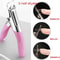 Acrylic Nail Tip Cutter With Spring Pink Handle Perfect For Manicure And False Nail Clipping 2