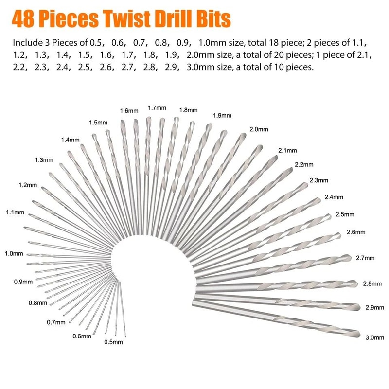 Mini Micro Hand Drill Bits Set With Manual Pin Vise And Keyless Chuck For Precise Rotary Work 2