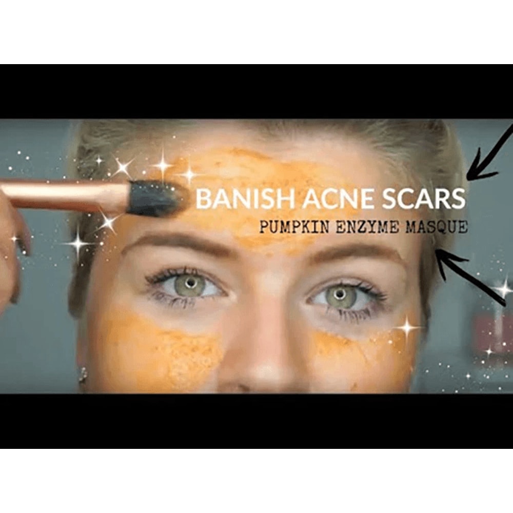 Glycolic Acid Peel Pumpkin Enzyme Facial Mask Fan Brush Exfoliate Brighten Renew 6