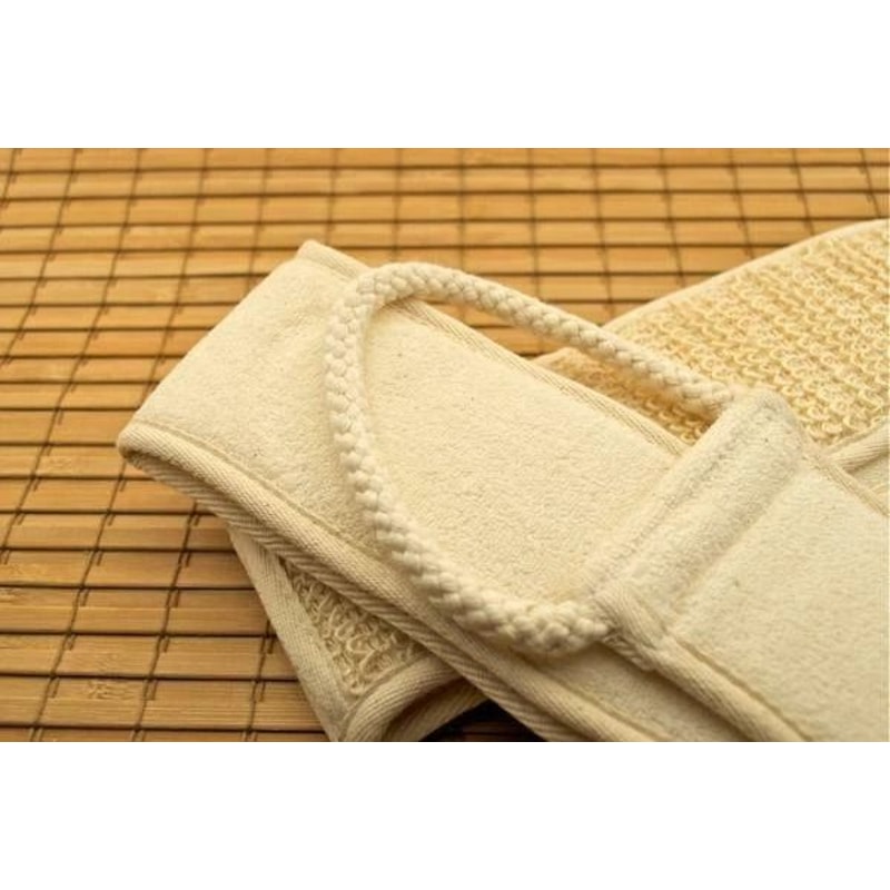 Soft Natural Sisal Fiber Back Strap Exfoliator Scrubber Spa Body Skin Brush For Smooth Glowing Skin 4