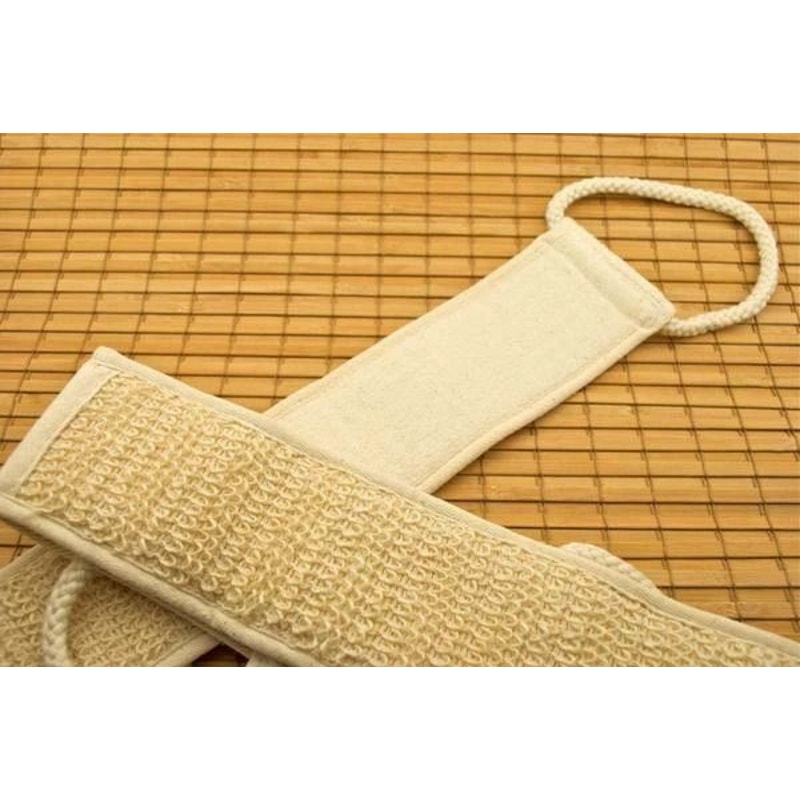 Soft Natural Sisal Fiber Back Strap Exfoliator Scrubber Spa Body Skin Brush For Smooth Glowing Skin 5