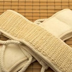 soft natural sisal fiber back strap exfoliator scrubber spa body skin brush for smooth, glowing skin