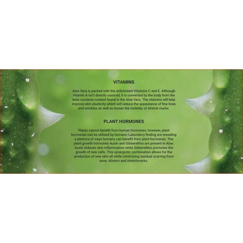 Pure Organic Aloe Vera Gel AntiAging Skin Care Moisturizing Soothing For All Skin Types 1