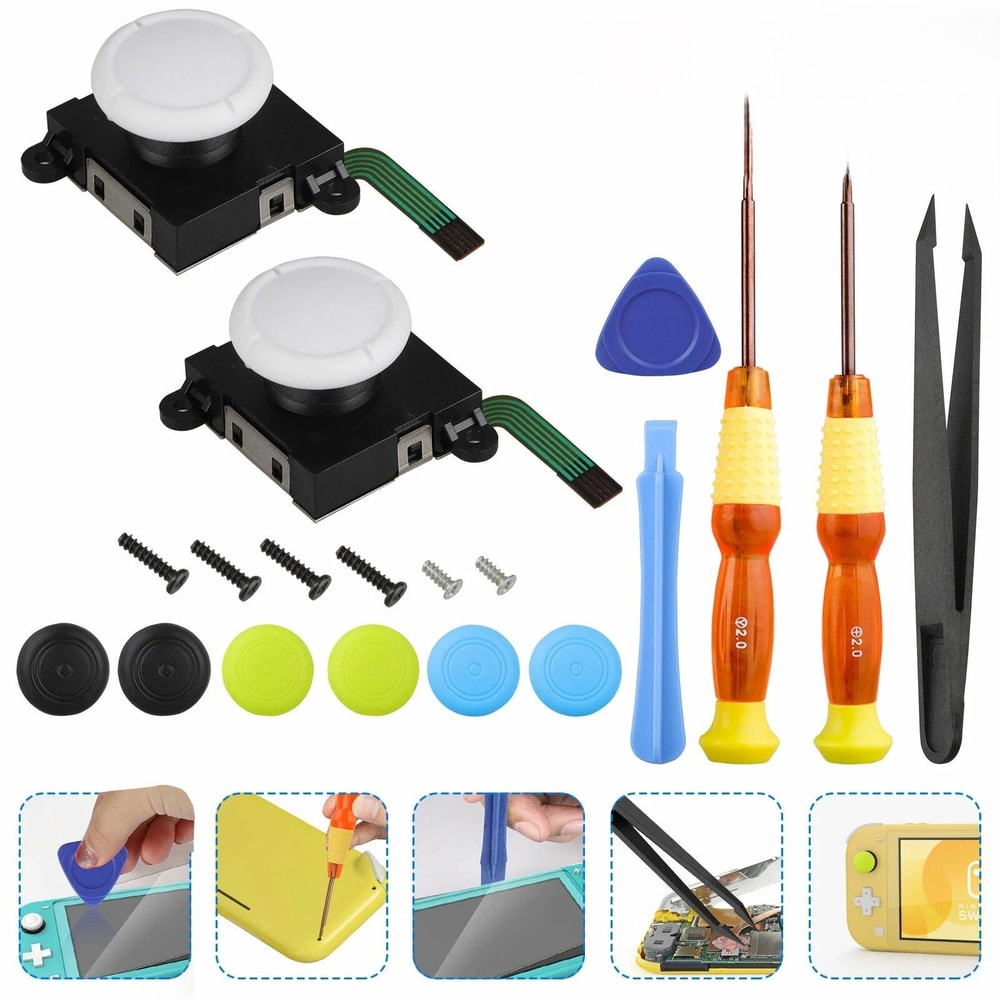 Switch Lite Joystick Replacement Repair Tool Kit Set Complete Analog Joystick Fix For Controllers 0