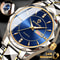 Waterproof Mens Watch Stainless Steel Quartz Luminous Business Wristwatch 8