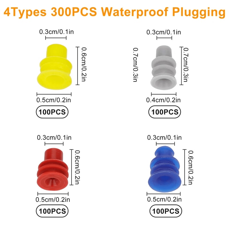 Automotive Electrical Connector Pins Kit With Terminal Removal Tool Wire Seals 6