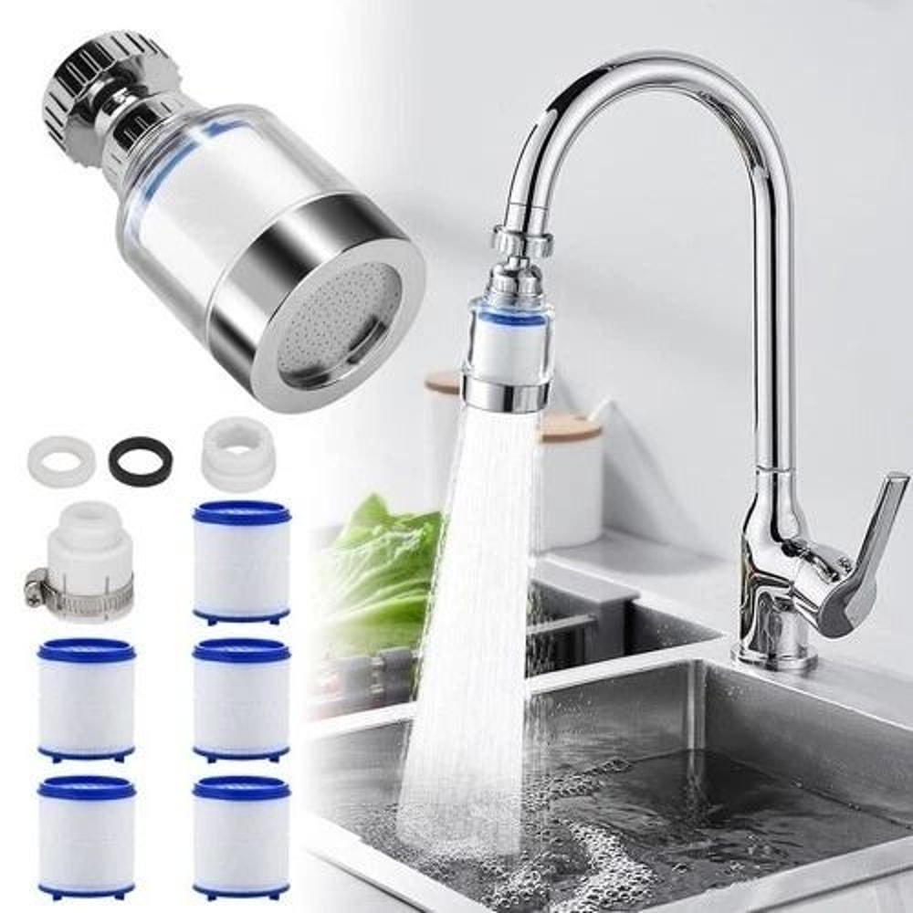 Rotating Faucet Water Filter System Kitchen Sink Mount Purifier 0