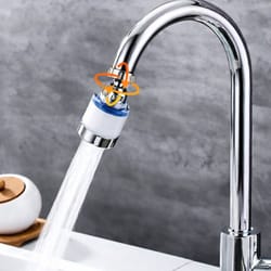 rotating faucet water filter system kitchen sink mount purifier