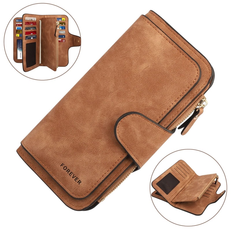 Womens Soft Leather Wallet Long Clutch Card Holder Purse Perfect Gift For Ladies 0