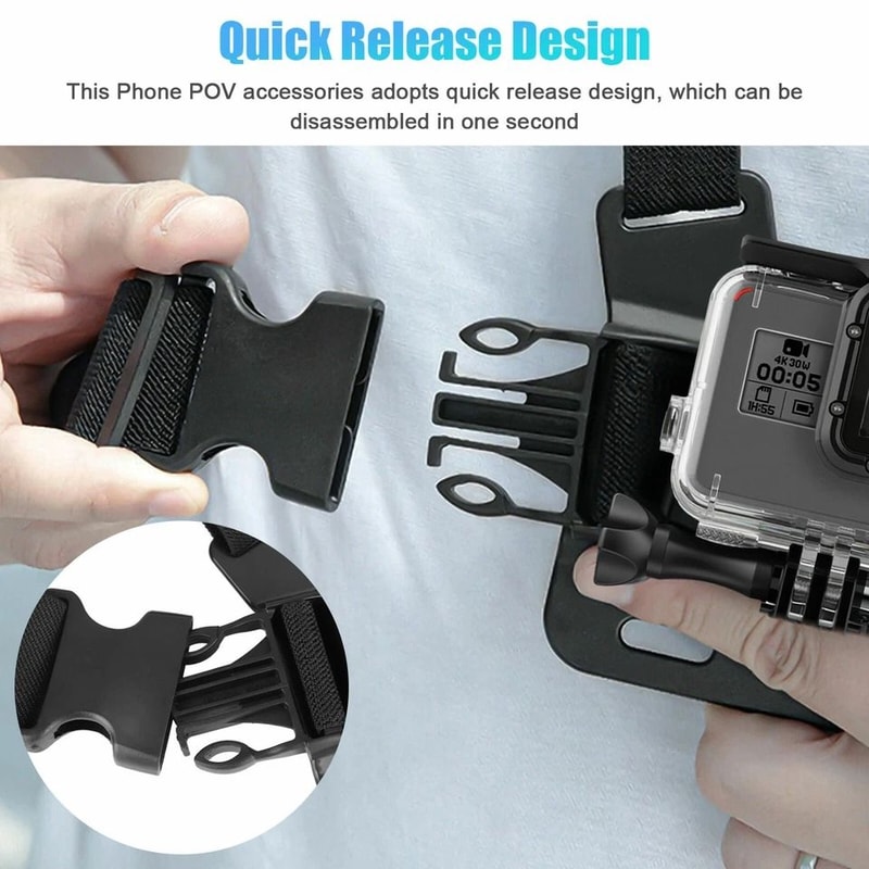 Adjustable Chest Strap Mount For IPhone GoPro And Android Devices Perfect For Action Sports 1