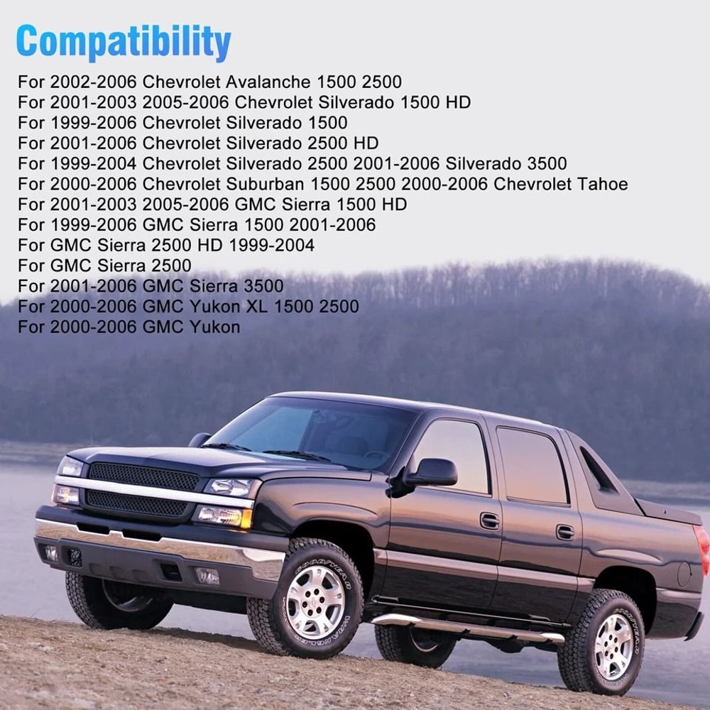 Car Dashboard Cover Mat For Chevy Silverado Tahoe AntiUV SlipResistant Easy Install 5