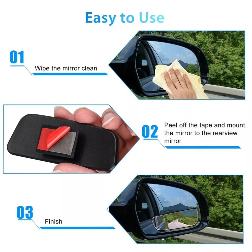Wide Angle Blind Spot Mirror For Car Truck SUV Adjustable Convex Side View Mirror 6