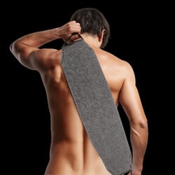 exfoliating back scrubber towel soft, stretchable body wash cloth for shower & spa stimulate circulation and smooth