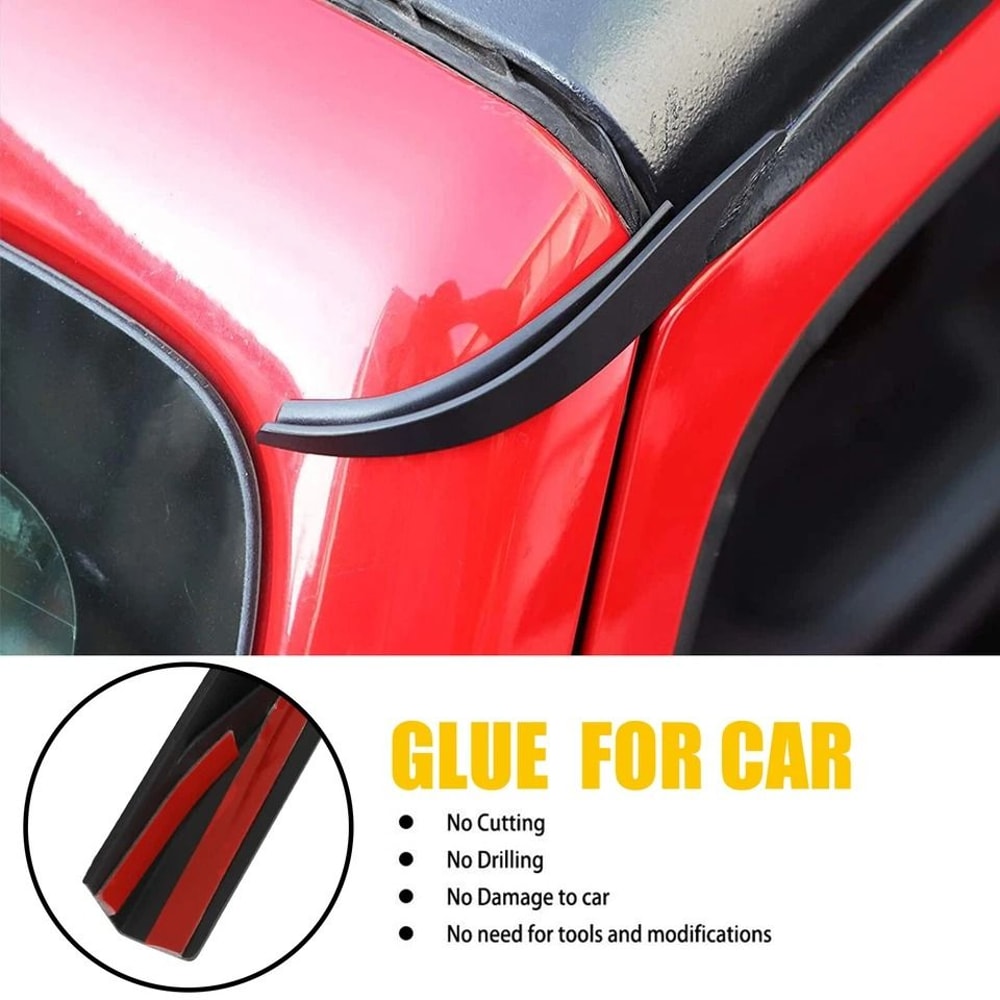 Jeep Wrangler JK Water Rain Diverters Gutter Extension 20072018 Protect Your Ride 1