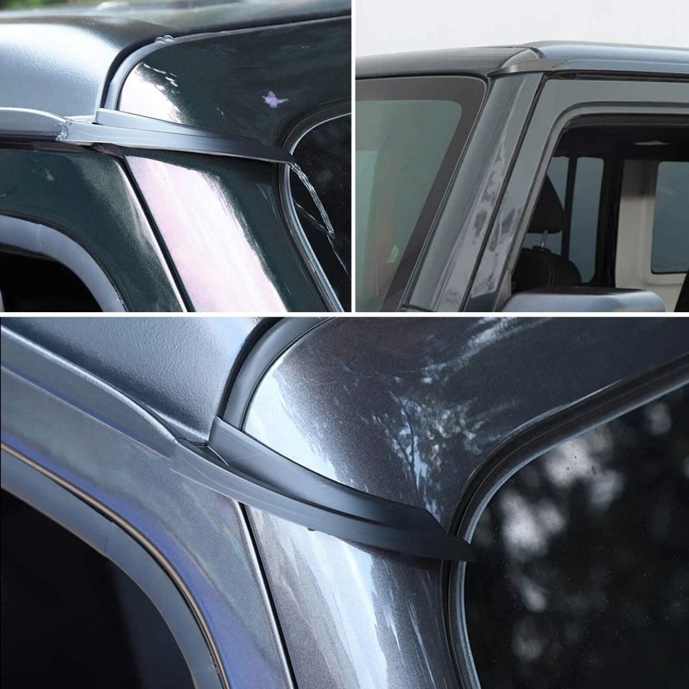 Jeep Wrangler JK Water Rain Diverters Gutter Extension 20072018 Protect Your Ride 4