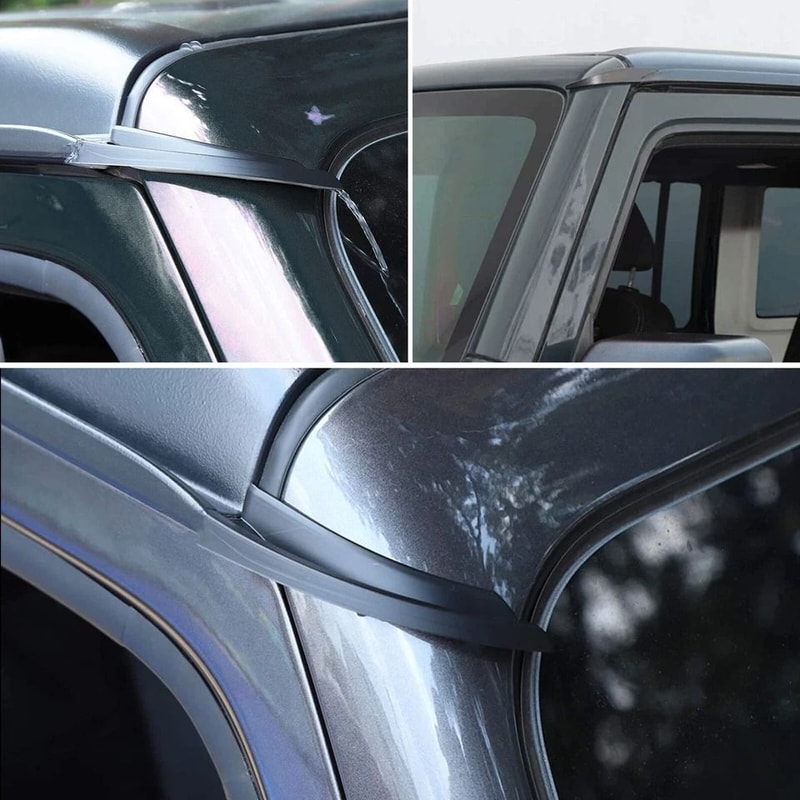 Jeep Wrangler JK Water Rain Diverters Gutter Extension 20072018 Protect Your Ride 4