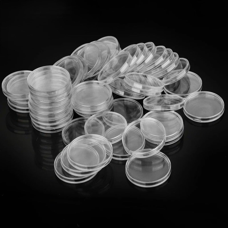 Coin Holder Capsules Case Clear For Silver Dollar With Storage Box 0