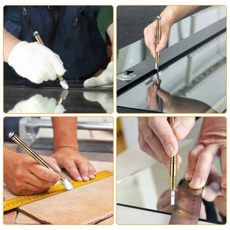 Professional Glass Cutter Precision AntiSkid Cutting Tools Durable Carbide Metal Ideal For DIY 4