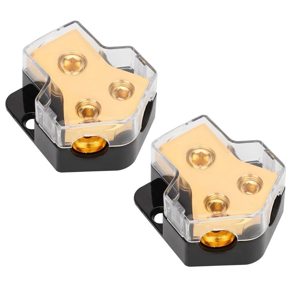 Car Audio Splitter Amp Power Distribution Block Gauge In Gauge Out With Protective Cover 0