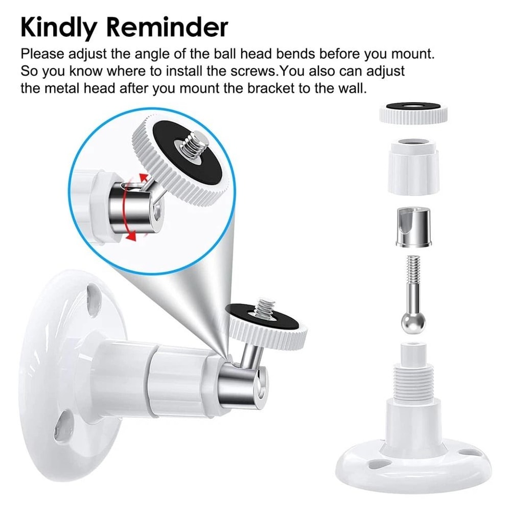 Adjustable Wall Mount Holder For Arlo Wyze Security Cameras IndoorOutdoor Mounting Bracket 6