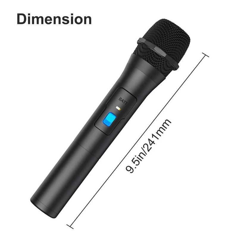 Wireless VHF Handheld Microphone System With USB Receiver For Karaoke Live Performances 5