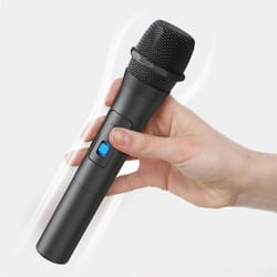 wireless vhf handheld microphone system with usb receiver for karaoke & live performances