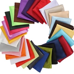 satin silk pocket squares, assorted solid colors for weddings & parties