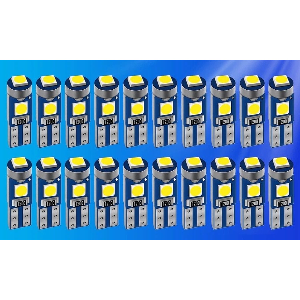 White SMD LED Dash Light Bulbs With Socket For Instrument Panel 0