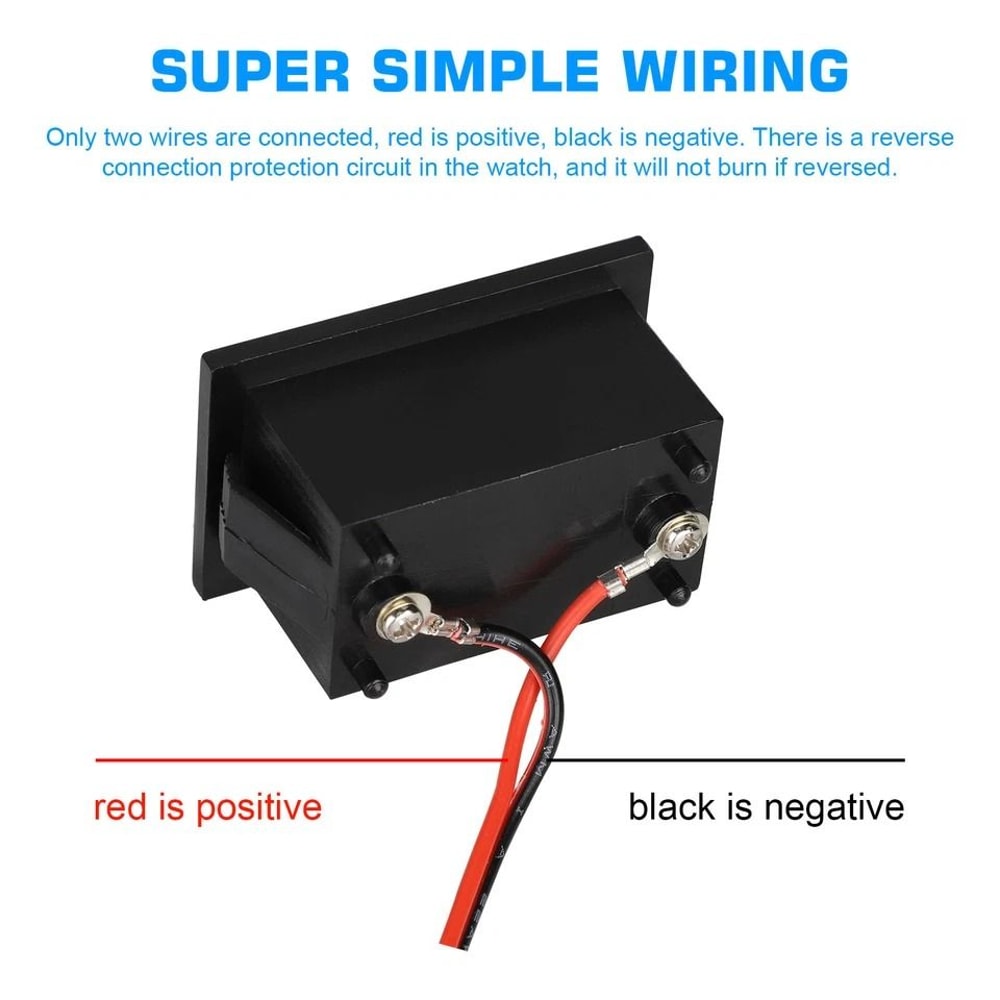 Golf Cart Blue LED Digital Battery Voltage Meter For Yamaha Waterproof Display For Electric Vehicle 3