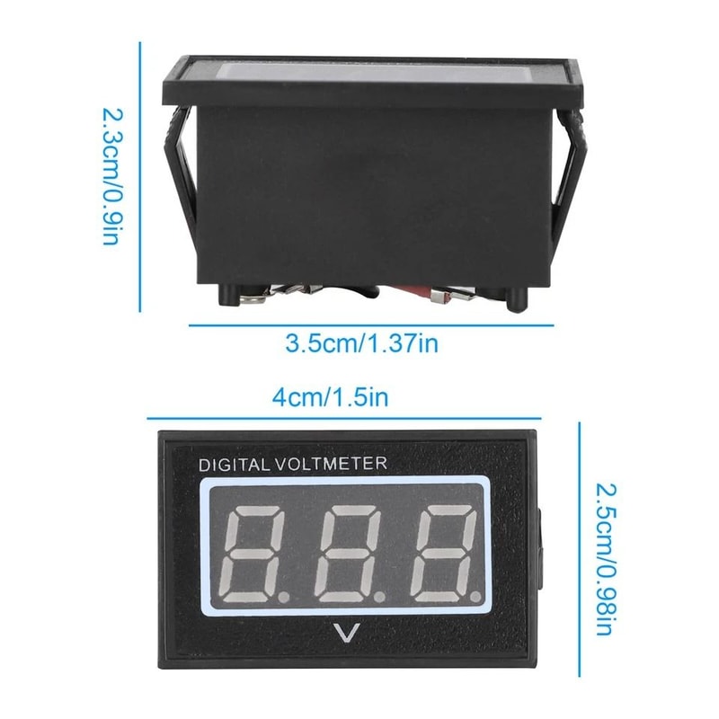 Golf Cart Blue LED Digital Battery Voltage Meter For Yamaha Waterproof Display For Electric Vehicle 5