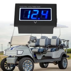 golf cart blue led digital battery voltage meter for yamaha waterproof display for electric vehicles