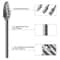Tungsten Carbide Rotary Burr Set HighPrecision Steel Carving Grinding Tools With Double Cut Head 1