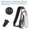 Clear Sling Bag Transparent PVC Crossbody Chest Pack With Adjustable Strap For Stadium And Travel 3