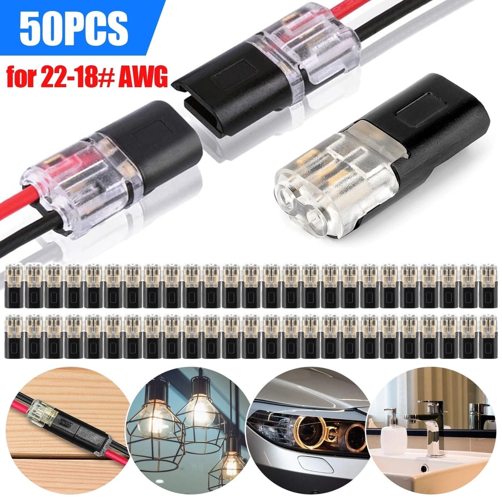 Waterproof Pin Way Plug Electrical Wire Cable Snap Connectors Durable Terminal Clamps 6
