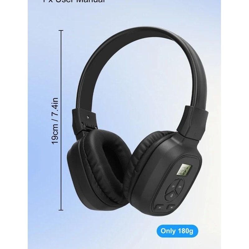 Portable FM Radio Wireless Headphones Foldable Stereo Headset With Customizable Sound 4