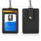 PU Leather ID Badge Holder With Vertical Clip And Neck Strap Durable Secure Stylish Lanyard Case 0