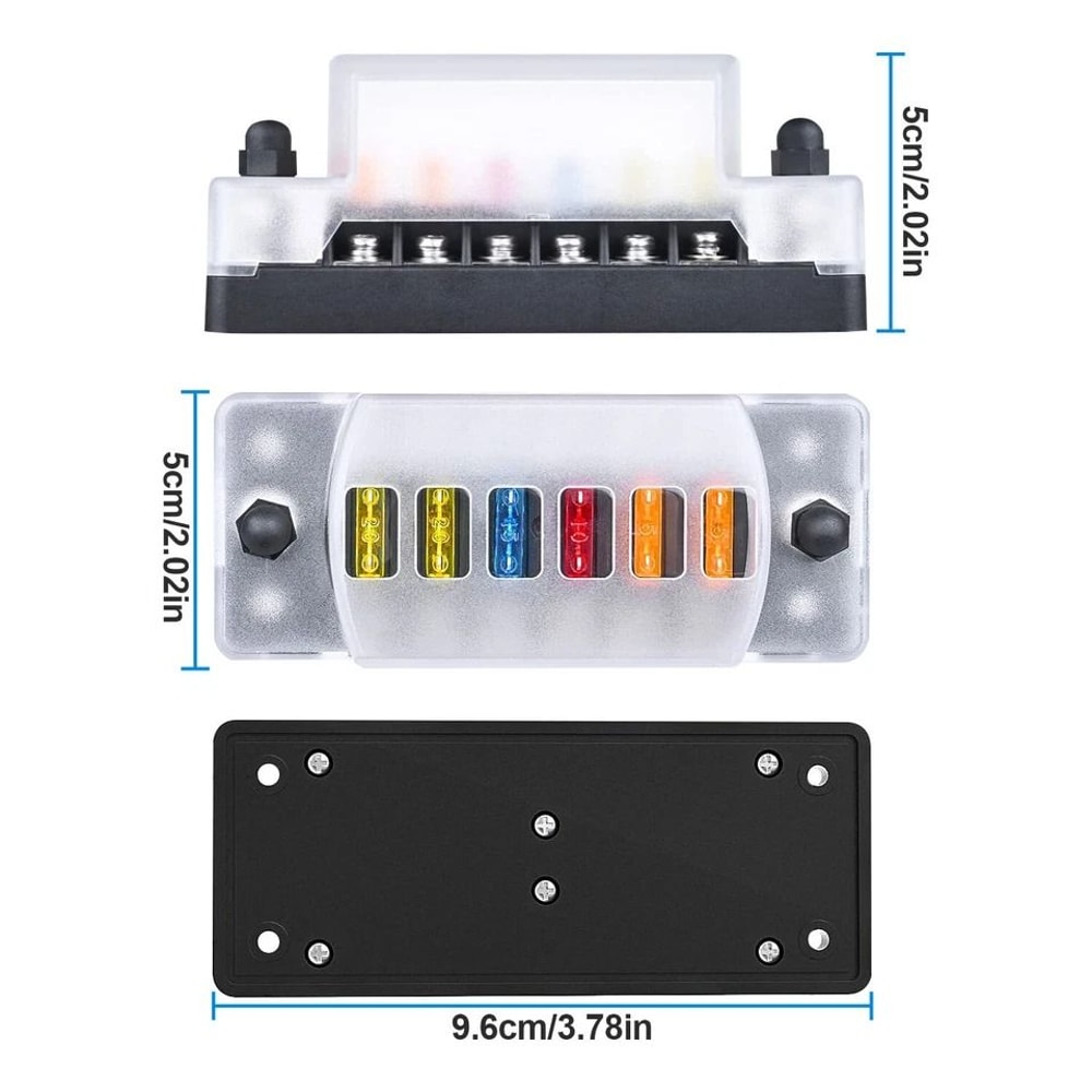 Universal Way Fuse Block Power Distribution Holder Kit For Car And Boat Electrical Systems 5