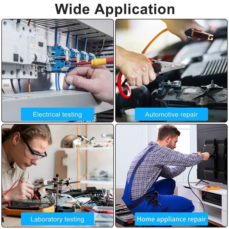 Electrical Test Clamps HighQuality Metal Alligator Clips With Red Black Handles For Electric Testi 2