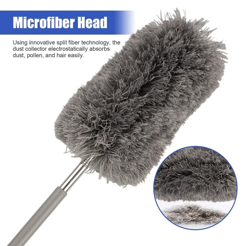 Extendable Microfiber Duster Cleaning Tool Soft Feather Brush For Home Use 2