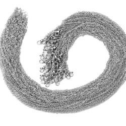 stainless steel necklace chains for diy jewelry making, silver tone
