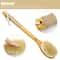 Long Handle Bamboo Bath Brush With Soft Bristles Exfoliating Back Scrubber Shower Cleanser 2