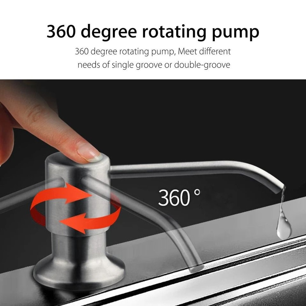 Stainless Steel Soap Dispenser For Kitchen Sink Hands Bath Liquid Pump Bottle Modern Durable Desig 3