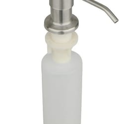 stainless steel soap dispenser for kitchen, sink, hands, bath liquid pump bottle, modern & durable design