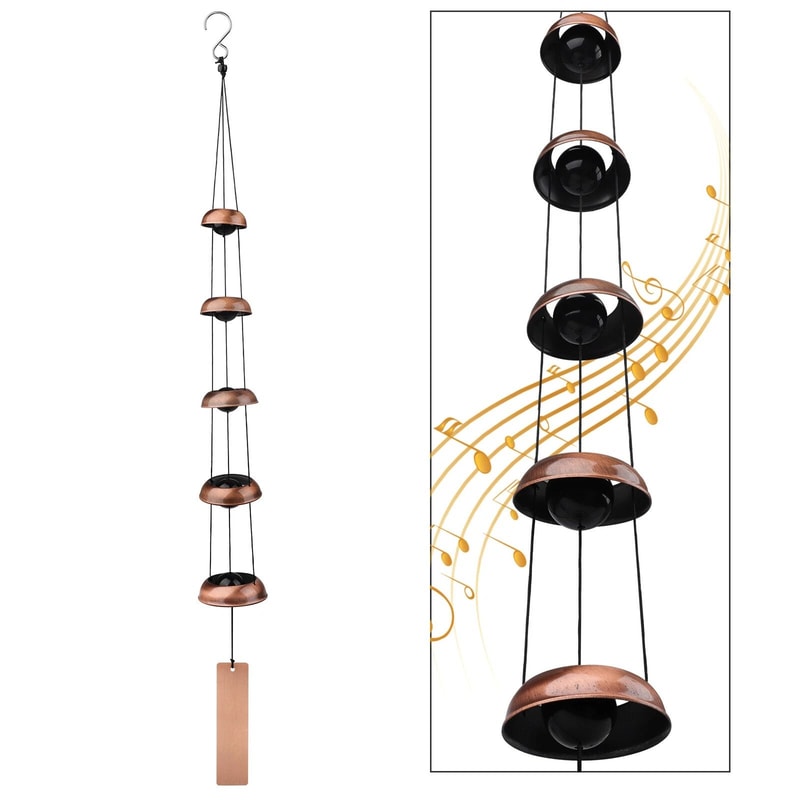 Temple Bell Wind Chimes Copper Bells For Garden Feng Shui Outdoor Decor 0