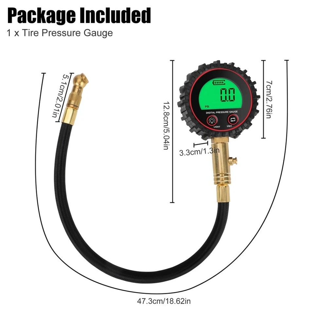 Digital Tire Pressure Gauge For Car Truck Bike High Accuracy Meter With LCD Display 6