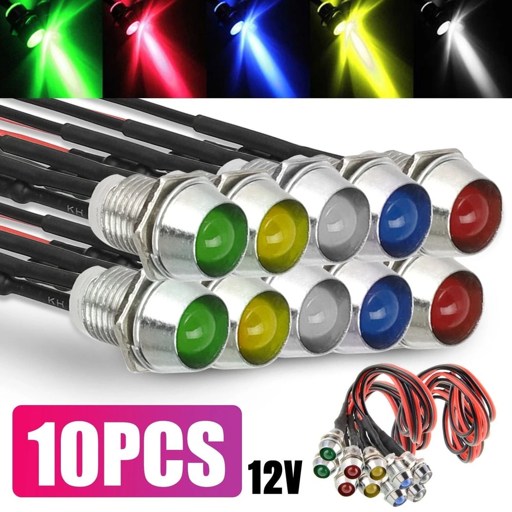 LED Indicator Lights For Car Boat And Dashboard Pilot Panel Lamps 7